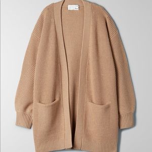 Aritzia rourke camel wool cardigan M